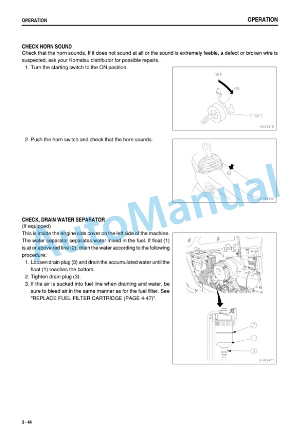 Komatsu D63E-12 Bull Dozer Operation and Maintenance Manual PEN00276-01 3 Komatsu D63E-12 Bull Dozer Operation and Maintenance Manual PEN00276-01 - Image 3