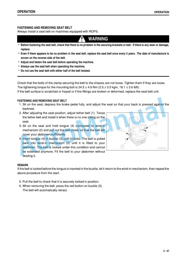 Komatsu D63E-12 Bull Dozer Operation and Maintenance Manual PEN00621-00 3 Komatsu D63E-12 Bull Dozer Operation and Maintenance Manual PEN00621-00 - Image 3