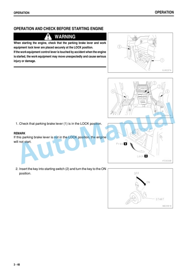 Komatsu D63E-12 Bull Dozer Operation and Maintenance Manual SEAMJ00100 3 Komatsu D63E-12 Bull Dozer Operation and Maintenance Manual SEAMJ00100 - Image 3