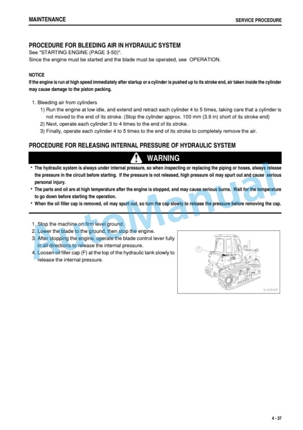 Komatsu D63E-12 Bull Dozer Operation and Maintenance Manual SEAMJ00100 5 Komatsu D63E-12 Bull Dozer Operation and Maintenance Manual SEAMJ00100 - Image 5