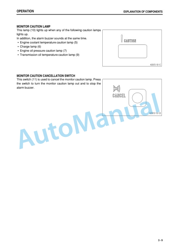 Alternative view of Komatsu D65E-12, D65P-12 Bull Dozer Operation and Maintenance Manual PEN00009-01