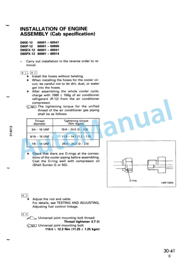 Komatsu D65E-12, D65P-12, D65EX-12, D65PX-12 Shop Manual SEBM001925 4 Komatsu D65E-12, D65P-12, D65EX-12, D65PX-12 Shop Manual SEBM001925-4