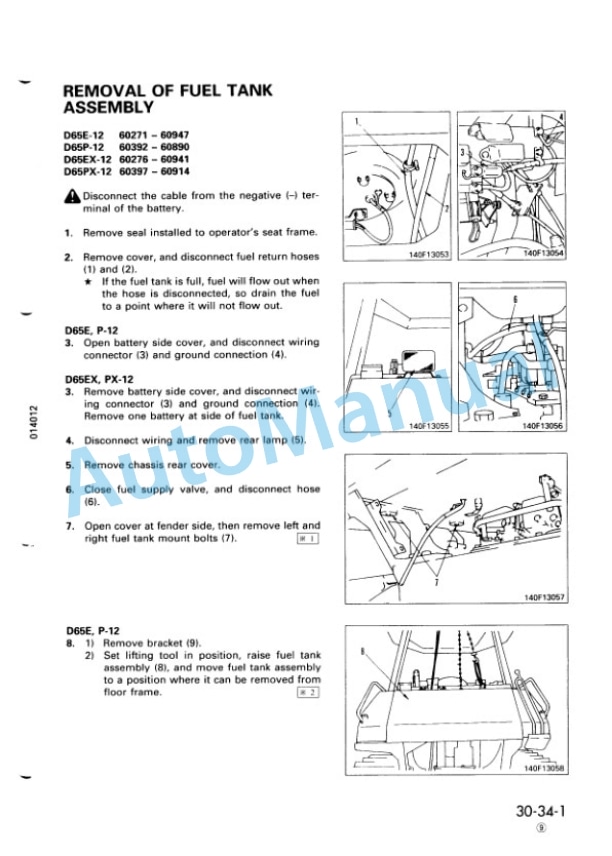 Komatsu D65E-12, D65P-12, D65EX-12, D65PX-12 Shop Manual SEBM001926 4 Komatsu D65E-12, D65P-12, D65EX-12, D65PX-12 Shop Manual SEBM001926 - Image 4