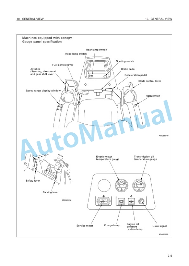 Alternative view of Komatsu D65EX-12, D65PX-12 Bull Dozer Operation and Maintenance Manual SEAM007205
