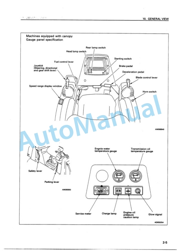 Alternative view of Komatsu D65EX-12, D65PX-12 Bull Dozer Operation and Maintenance Manual SEAM026700P