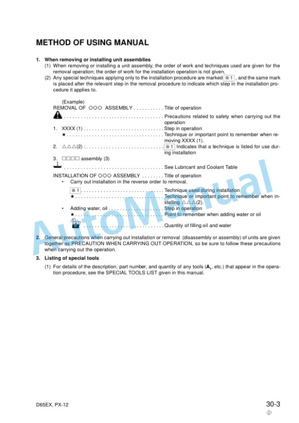 Komatsu D65EX-12, D65PX-12 Bull Dozer Shop Manual SEBM027202 4 Komatsu D65EX-12, D65PX-12 Bull Dozer Shop Manual SEBM027202 - Image 4
