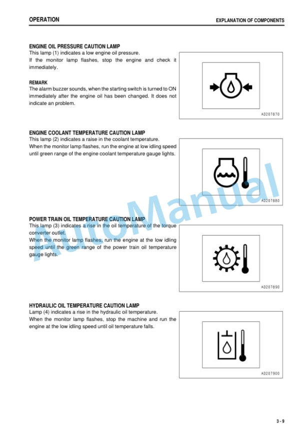 Alternative view of Komatsu D65EX-15, D65PX-15, D65WX-15 Crawler Dozer Operation and Maintenance Manual TEN00013-00