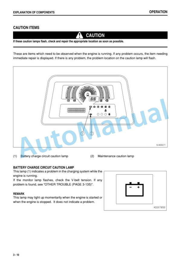 Alternative view of Komatsu D65EX-15E0, D65PX-15E0, D65WX-15E0 Bull Dozer Operation and Maintenance Manual TEN00276-02