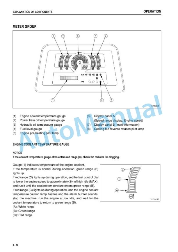 Alternative view of Komatsu D65EX-15E0, D65PX-15E0, D65WX-15E0 Bull Dozer Operation and Maintenance Manual TEN00486-01