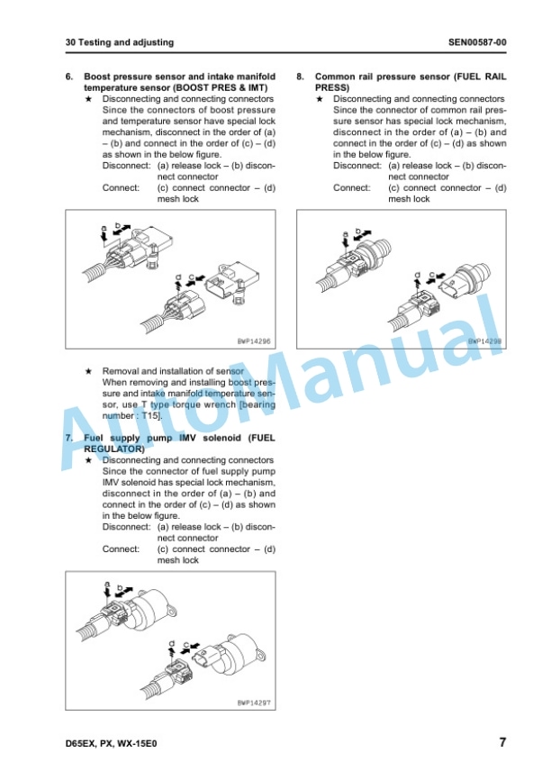 Komatsu D65EX-15E0, D65PX-15E0, D65WX-15E0 Galeo Bull Dozer Shop Manual SEN00046-02 3 Komatsu D65EX-15E0, D65PX-15E0, D65WX-15E0 Galeo Bull Dozer Shop Manual SEN00046-02 - Image 3
