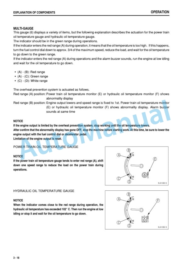 Alternative view of Komatsu D65EX-16, D65PX-16, D65WX-16 Bull Dozer Operation and Maintenance Manual TEN00330-02