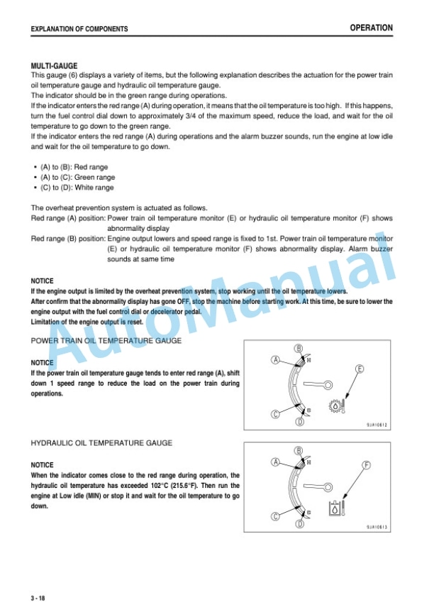 Alternative view of Komatsu D65EX-16, D65PX-16, D65WX-16 Bull Dozer Operation and Maintenance Manual TEN00330-03
