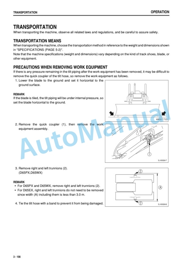 Komatsu D65EX-16, D65PX-16, D65WX-16 Bull Dozer Operation and Maintenance Manual TEN00404-01 4 Komatsu D65EX-16, D65PX-16, D65WX-16 Bull Dozer Operation and Maintenance Manual TEN00404-01 - Image 4