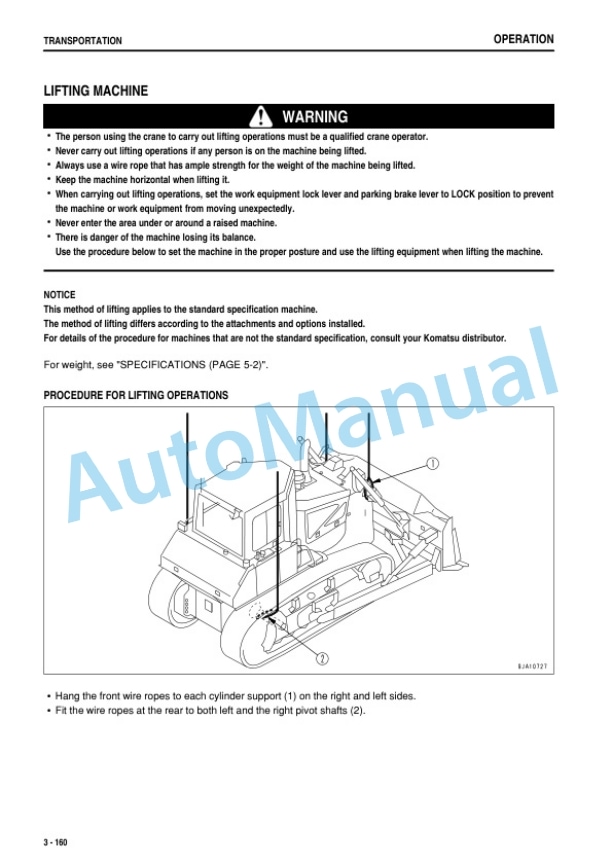 Komatsu D65EX-16, D65PX-16, D65WX-16 Bull Dozer Operation and Maintenance Manual TEN00488-07 4 Komatsu D65EX-16, D65PX-16, D65WX-16 Bull Dozer Operation and Maintenance Manual TEN00488-07 - Image 4