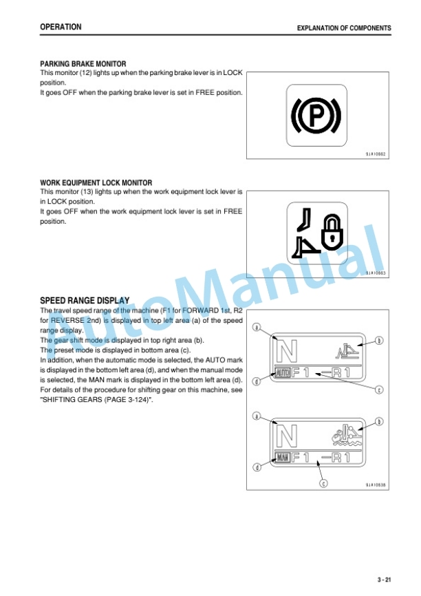 Alternative view of Komatsu D65EX-16, D65PX-16, D65WX-16 Bull Dozer Operation and Maintenance Manual TEN00853-01