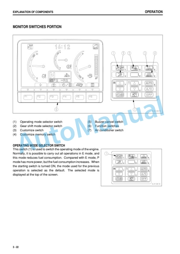 Alternative view of Komatsu D65EX-16, D65PX-16, D65WX-16 Bull Dozer Operation and Maintenance Manual TEN00974-00