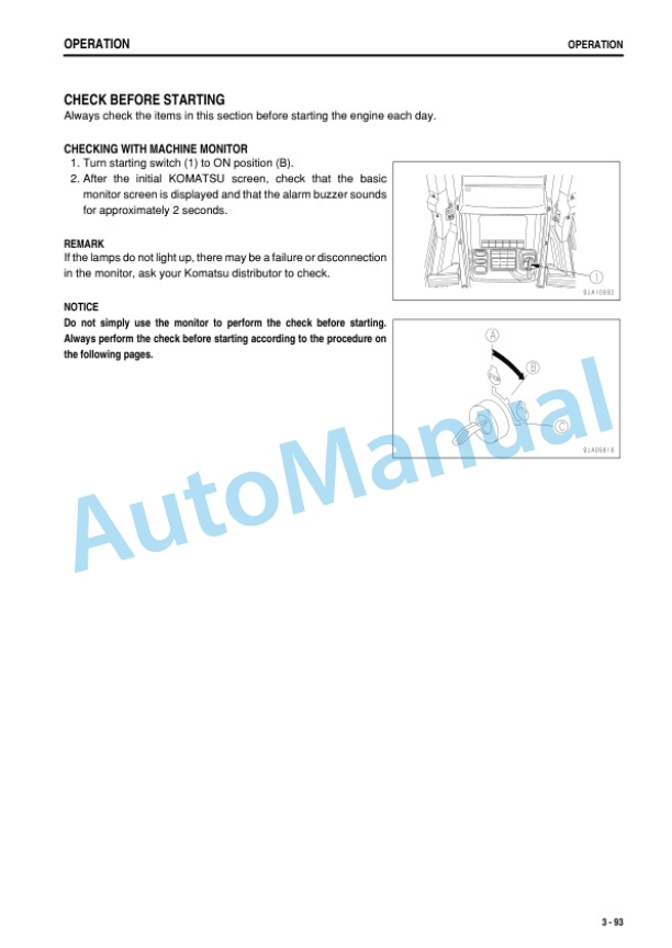 Komatsu D65EX-16, D65PX-16, D65WX-16 Bull Dozer Operation and Maintenance Manual TEN00974-00 3 Komatsu D65EX-16, D65PX-16, D65WX-16 Bull Dozer Operation and Maintenance Manual TEN00974-00 - Image 3