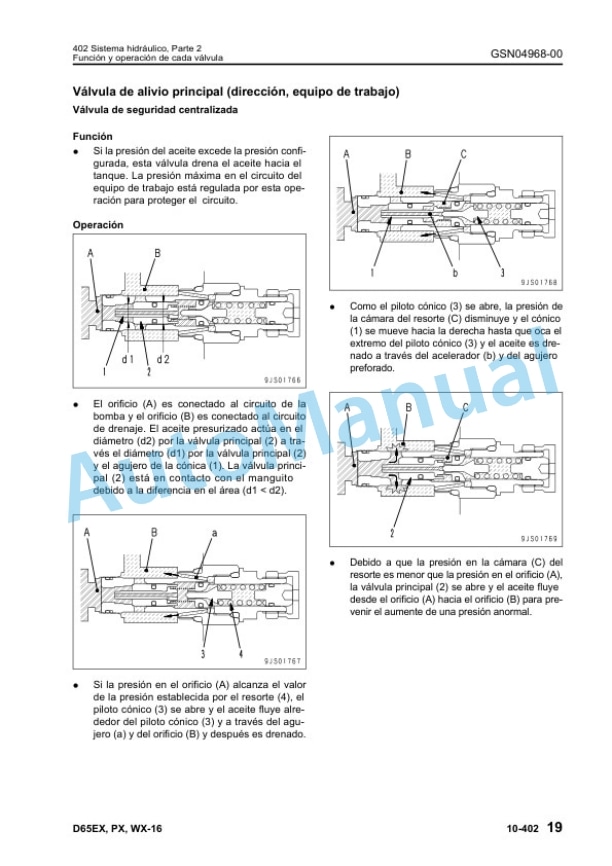 Alternative view of Komatsu D65EX-16, D65PX-16, D65WX-16 Bull Dozer Shop Manual GSN04887-03