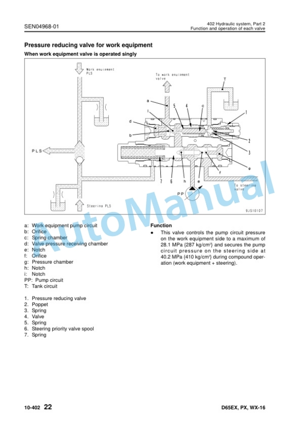Alternative view of Komatsu D65EX-16, D65PX-16, D65WX-16 Bull Dozer Shop Manual SEN04887-14