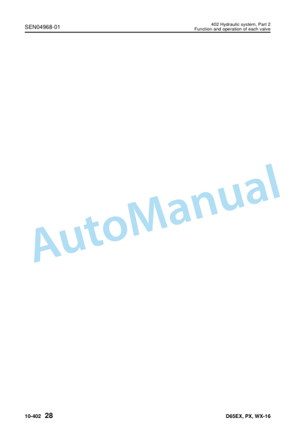 Alternative view of Komatsu D65EX-16, D65PX-16, D65WX-16 Bull Dozer Shop Manual SEN04887-15