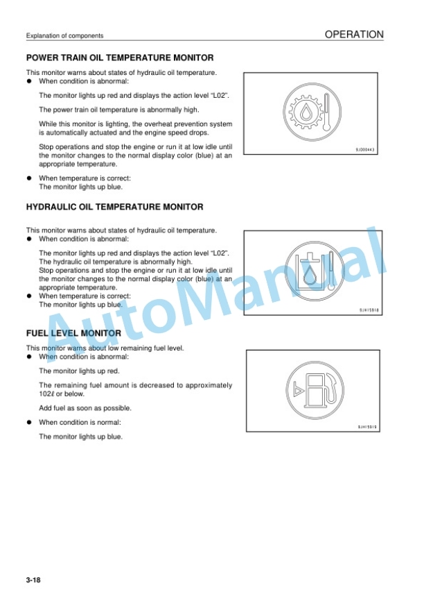 Alternative view of Komatsu D65EX-17, D65PX-17, D65WX-17 Bull Dozer Operation and Maintenance Manual EENAM03032