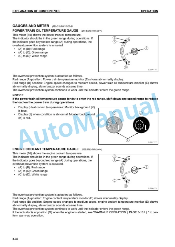 Alternative view of Komatsu D65EX-17, D65PX-17, D65WX-17 Bull Dozer Operation and Maintenance Manual PEN00550-09