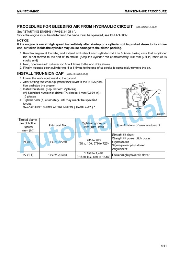 Komatsu D65EX-17, D65PX-17, D65WX-17 Bull Dozer Operation and Maintenance Manual TEN00512-09 5 Komatsu D65EX-17, D65PX-17, D65WX-17 Bull Dozer Operation and Maintenance Manual TEN00512-09 - Image 5