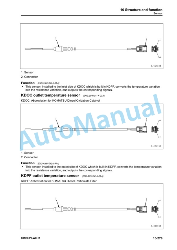 Alternative view of Komatsu D65EX-17, D65PX-17, D65WX-17 Bull Dozer Shop Manual SEN05536-06