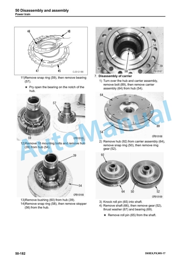 Komatsu D65EX-17, D65PX-17, D65WX-17 Bull Dozer Shop Manual SEN05536-06 5 Komatsu D65EX-17, D65PX-17, D65WX-17 Bull Dozer Shop Manual SEN05536-06 - Image 5