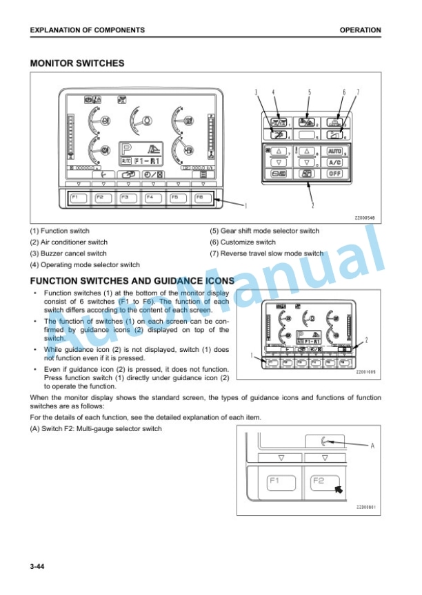 Alternative view of Komatsu D65EX-18, D65PX-18 Bull Dozer Operation and Maintenance Manual PEN01446-00