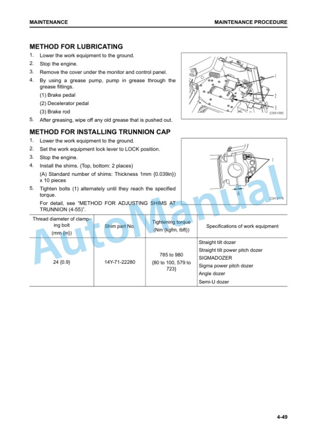 Komatsu D65EX-18, D65PX-18, D65WX-18 Bull Dozer Operation and Maintenance Manual PEN01671-04 5 Komatsu D65EX-18, D65PX-18, D65WX-18 Bull Dozer Operation and Maintenance Manual PEN01671-04 - Image 5