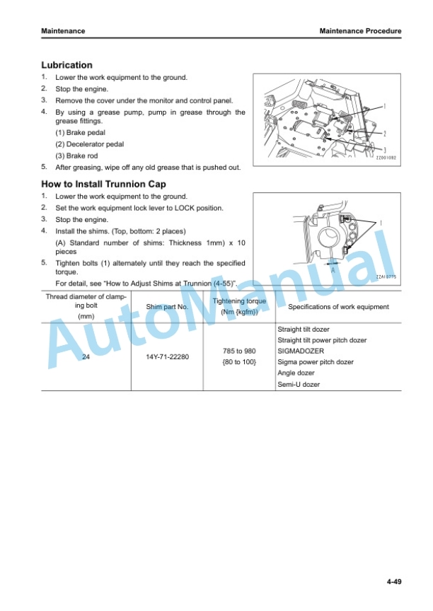 Komatsu D65EX-18, D65PX-18, D65WX-18 Bull Dozer Operation and Maintenance Manual PEN01671-05 5 Komatsu D65EX-18, D65PX-18, D65WX-18 Bull Dozer Operation and Maintenance Manual PEN01671-05 - Image 5