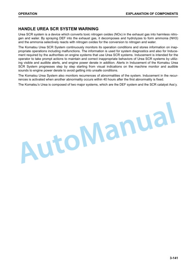 Komatsu D65EX-18, D65PX-18, D65WX-18 Bull Dozer Operation and Maintenance Manual TEN00911-00 3 Komatsu D65EX-18, D65PX-18, D65WX-18 Bull Dozer Operation and Maintenance Manual TEN00911-00 - Image 3