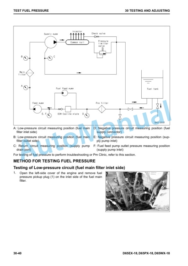 Alternative view of Komatsu D65EX-18, D65PX-18, D65WX-18 Bull Dozer Shop Manual SEN06505-08
