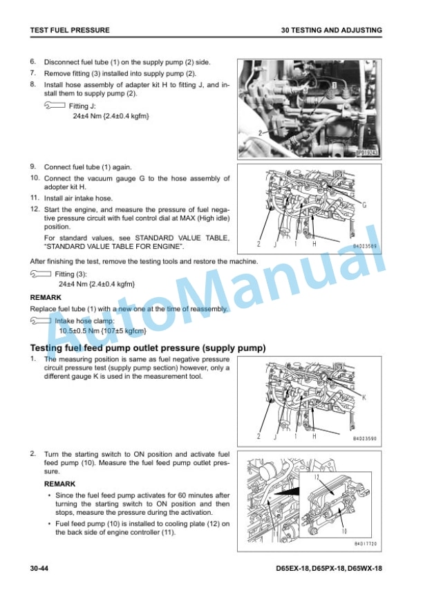 Alternative view of Komatsu D65EX-18, D65PX-18, D65WX-18 Bull Dozer Shop Manual SEN06715-03