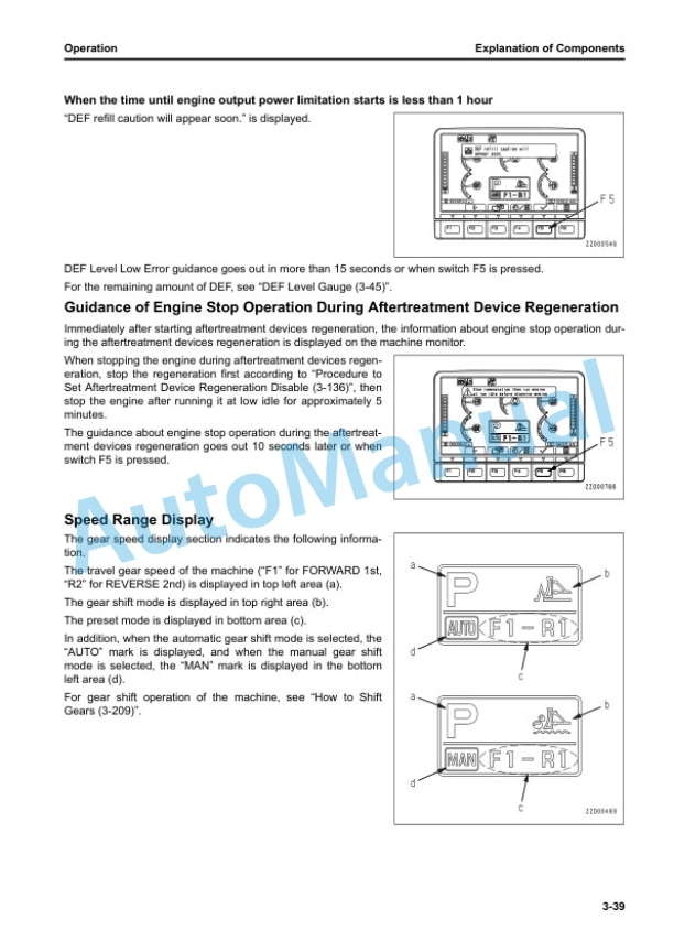 Alternative view of Komatsu D65EX-18E0 Bull Dozer Operation and Maintenance Manual PEN02208-00