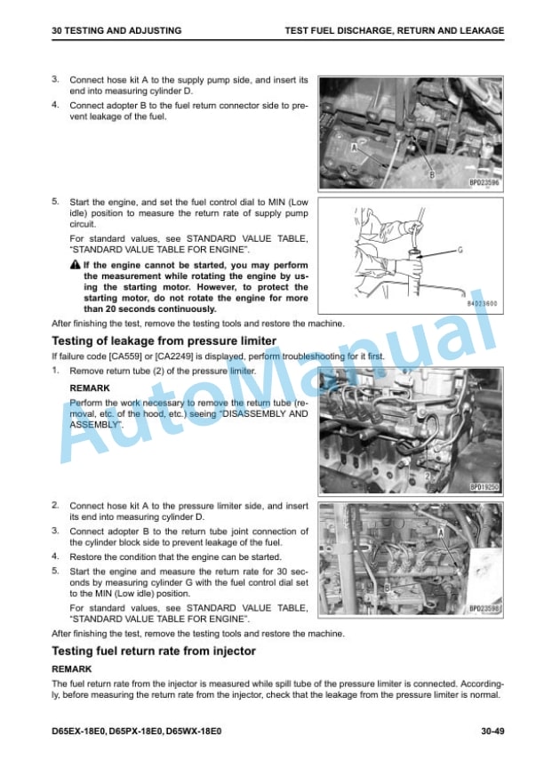 Alternative view of Komatsu D65EX-18E0, D65PX-18E0, D65WX-18E0 Bull Dozer Shop Manual SEN06756-00
