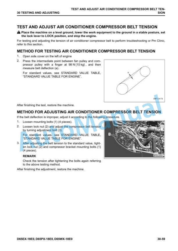 Alternative view of Komatsu D65EX-18E0, D65PX-18E0, D65WX-18E0 Bull Dozer Shop Manual SEN06756-05