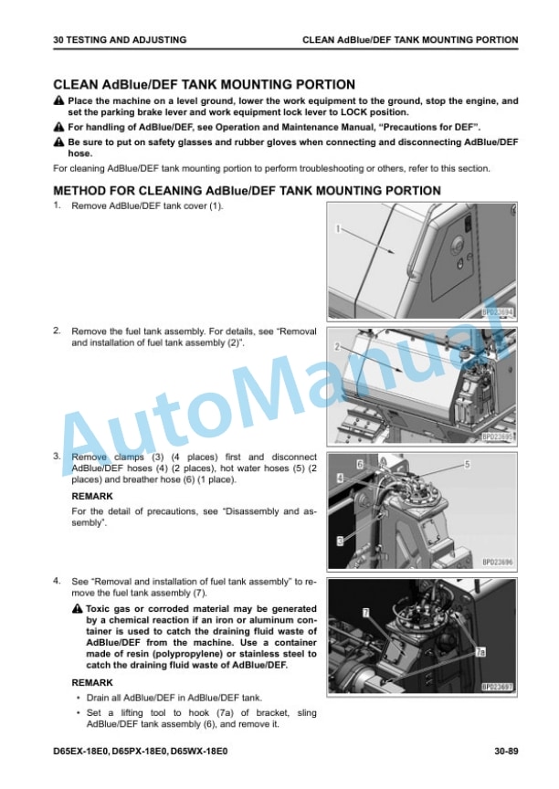 Alternative view of Komatsu D65EX-18E0, D65PX-18E0, D65WX-18E0 Bull Dozer Shop Manual SEN06897-04