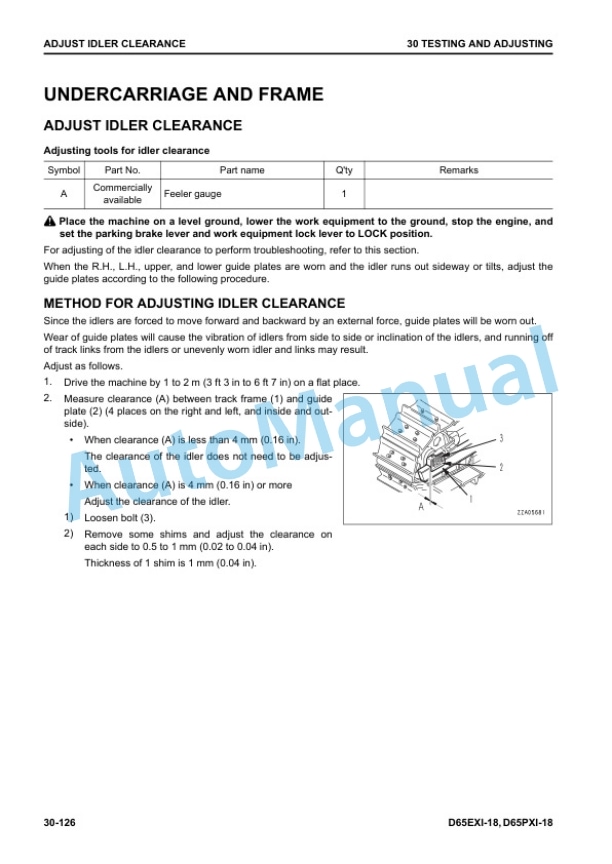 Alternative view of Komatsu D65EXi-18, D65PXi-18 Bull Dozer Shop Manual SEN06646-04