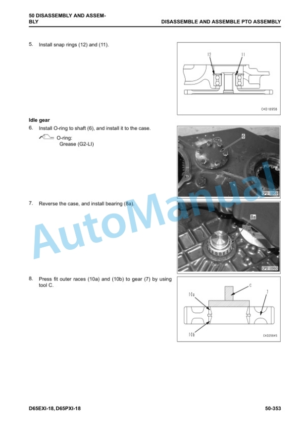 Komatsu D65EXi-18, D65PXi-18 Bull Dozer Shop Manual SEN06646-04 5 Komatsu D65EXi-18, D65PXi-18 Bull Dozer Shop Manual SEN06646-04 - Image 5