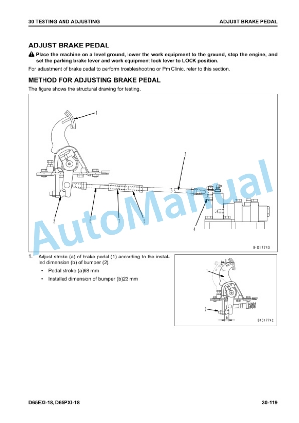 Alternative view of Komatsu D65EXi-18, D65PXi-18 Bull Dozer Shop Manual SEN06716-04