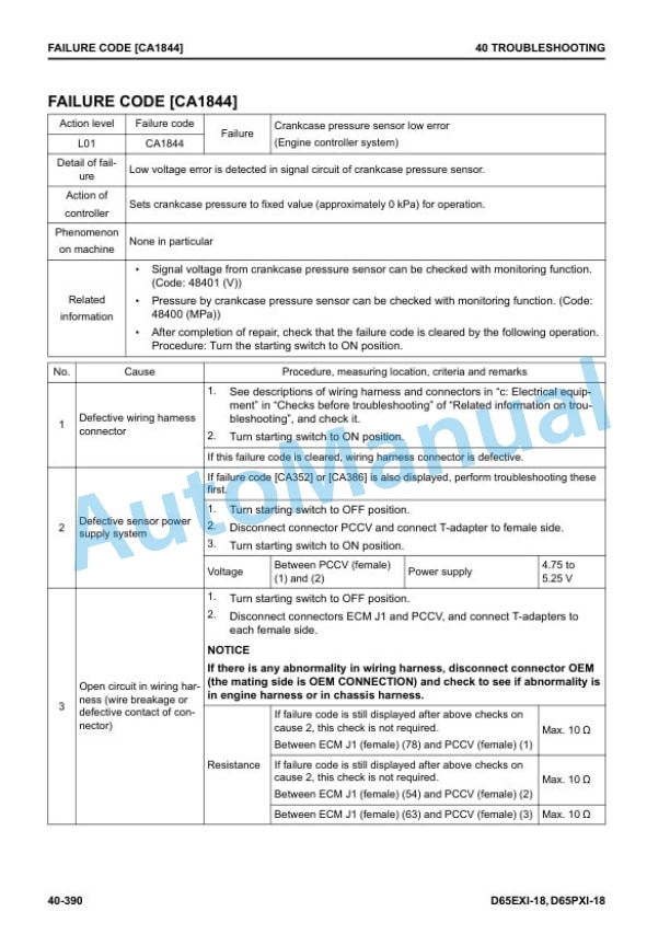 Komatsu D65EXi-18, D65PXi-18 Bull Dozer Shop Manual SEN06899-03 3 Komatsu D65EXi-18, D65PXi-18 Bull Dozer Shop Manual SEN06899-03 - Image 3