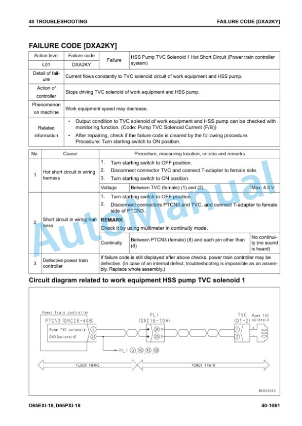 Komatsu D65EXi-18, D65PXi-18 Bull Dozer Shop Manual SEN06899-03 4 Komatsu D65EXi-18, D65PXi-18 Bull Dozer Shop Manual SEN06899-03 - Image 4