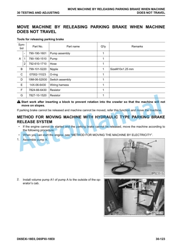 Alternative view of Komatsu D65EXi-18E0, D65PXi-18E0 Bull Dozer Shop Manual SEN06898-04