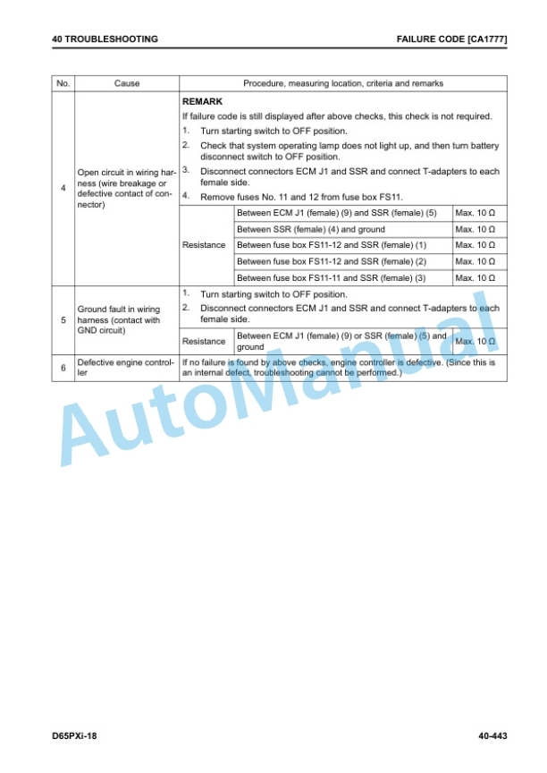 Komatsu D65PXi-18 Bull Dozer Shop Manual SEN06620-11 3 Komatsu D65PXi-18 Bull Dozer Shop Manual SEN06620-11 - Image 3