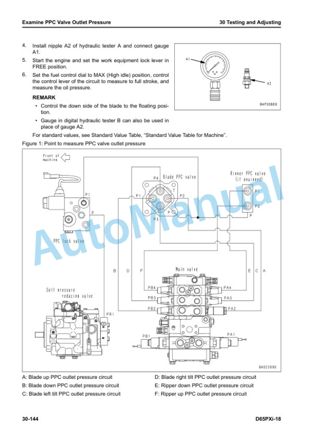 Alternative view of Komatsu D65PXi-18 Bull Dozer Shop Manual SEN06620-12