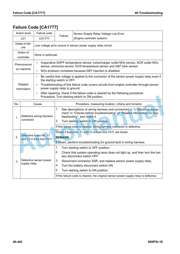 Komatsu D65PXi-18 Bull Dozer Shop Manual SEN06620-12 3 Komatsu D65PXi-18 Bull Dozer Shop Manual SEN06620-12 - Image 3