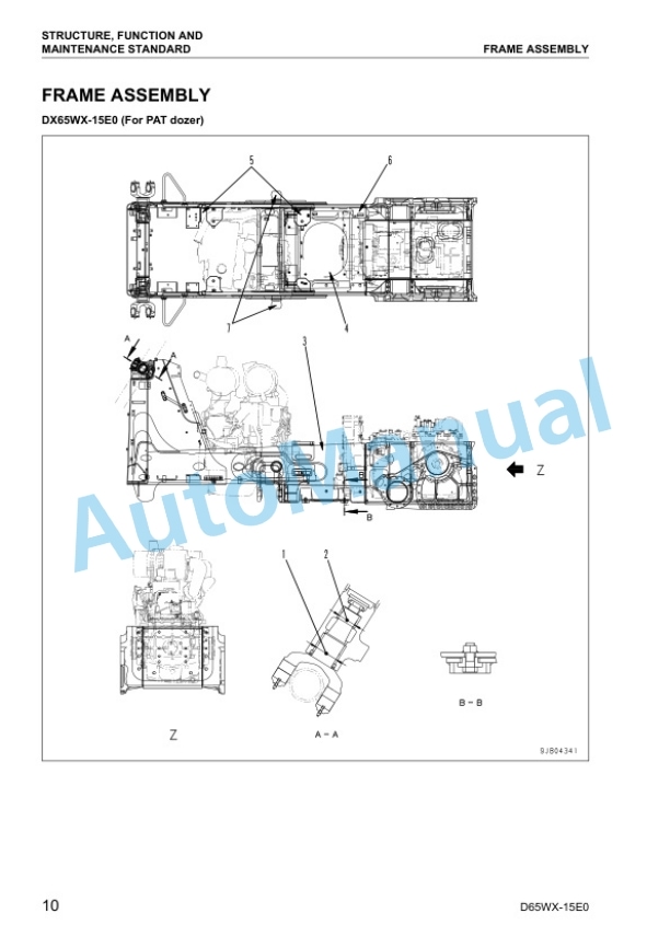Alternative view of Komatsu D65WX-15E0 Galeo Power Angle Power Tilt Dozer Shop Manual SEBM040800