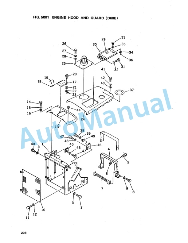 Komatsu D68E-1A, D68P-1A Bulldozer Parts Manual BEPBU14400 4 Komatsu D68E-1A, D68P-1A Bulldozer Parts Manual BEPBU14400-4